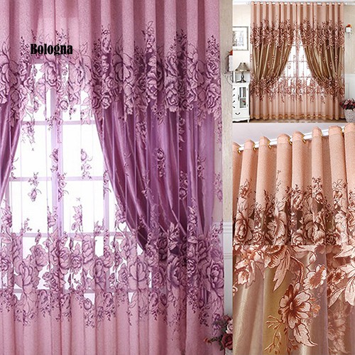 Rèm cửa sổ Vải Tuyn In Hoa Sang Trọng