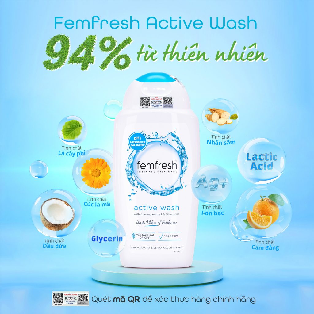 Dung Dịch Vệ Sinh Dành Cho Nam Và Nữ Vận Động Thường Xuyên Femfresh Active Fresh Wash 250ml