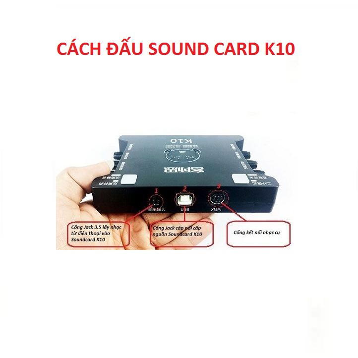 Sound Card XOX K10, Mic Thu Âm Livestream AQ220, Combo Cả Bộ Chính Hãng