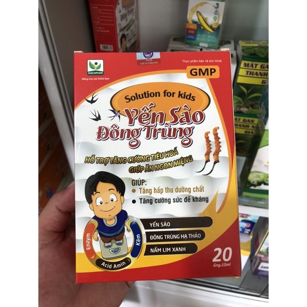 Siro uống tăng cường tiêu hoá giúp bé ăn ngon Yến xào đông trùng, thành phần tự nhiên, tăng hấp thu, tăng sức đề kháng