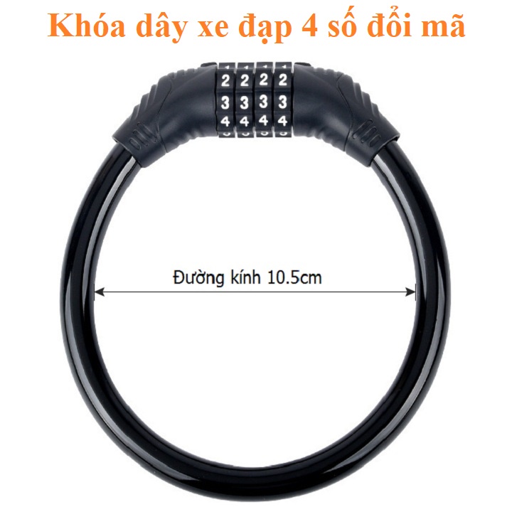 Khóa Xe Đạp Xe Máy Chống Trộm Kết Hợp Mã Số, Khóa Mật Khẩu Khóa An Toàn, Phụ Kiện Xe Đạp