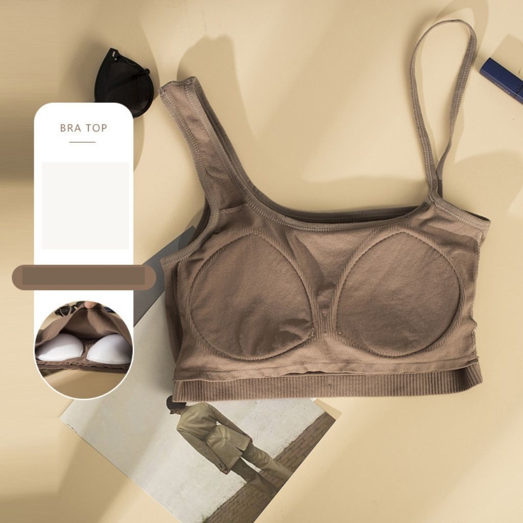 Áo bra nữ 2 dây tập gym thể thao chéo vai gợi cảm B834