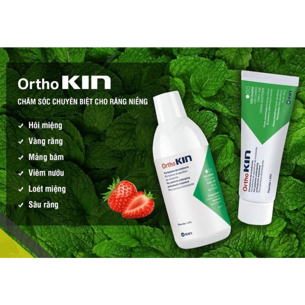 Nước Súc Miệng Răng Niềng Hương Dâu - ORTHOKIN 500ML