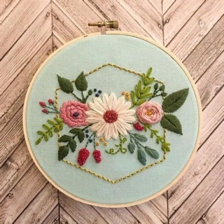 Kit tự thêu tay tranh mẫu Flora 02 có sẵn