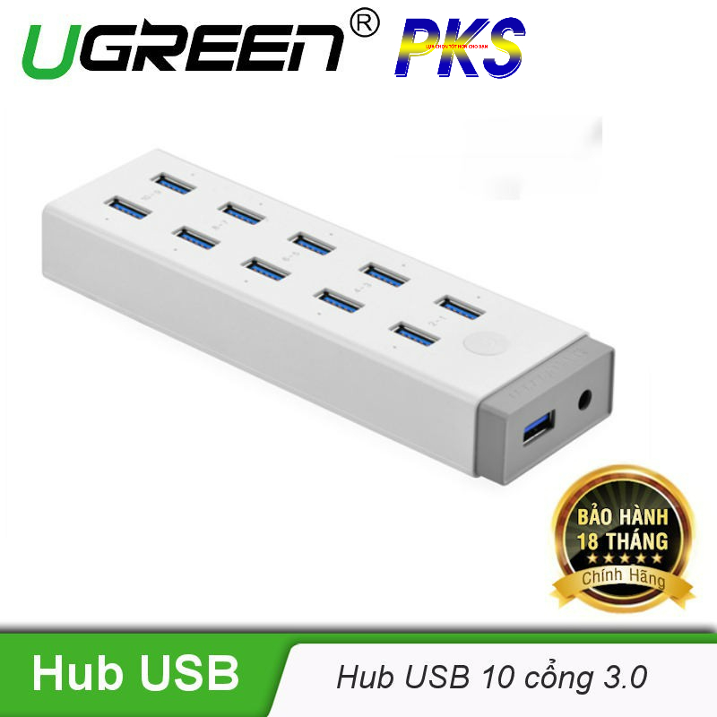Bộ chia USB 10 cổng tốc độ cao chuẩn 3.0 cao cấp Ugreen 20297