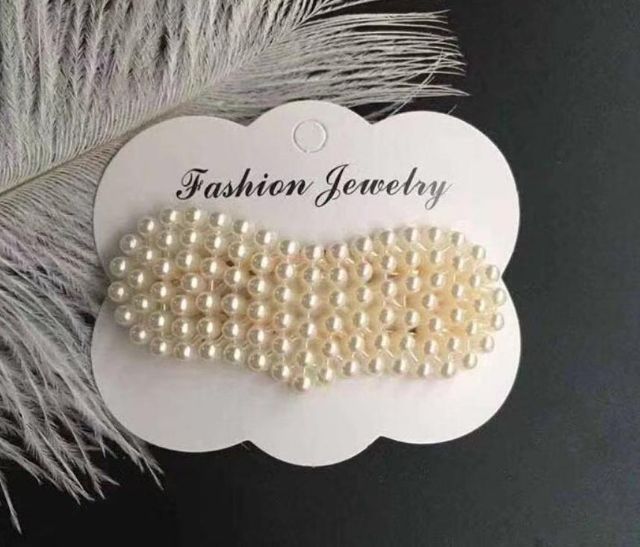 Kẹp tóc đẹp màu trắng