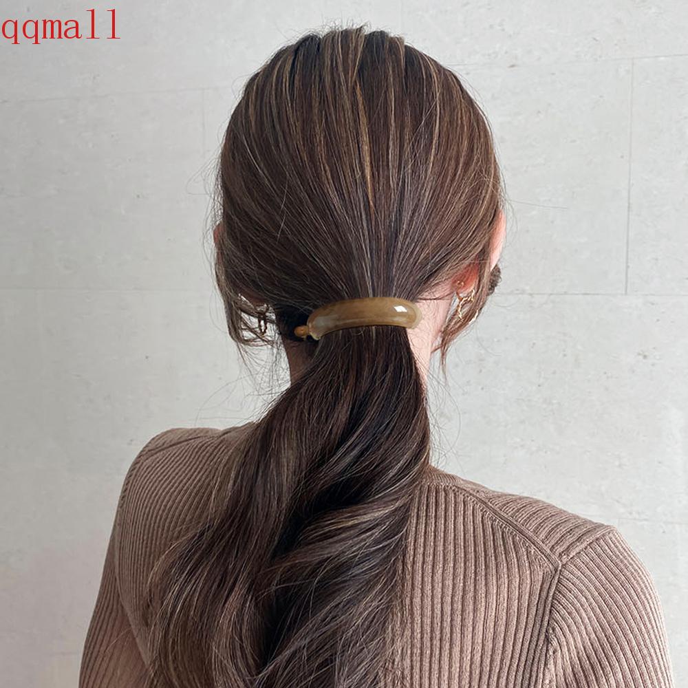 Kẹp Tóc Đuôi Ngựa Bằng Nhựa Trong Suốt Thời Trang