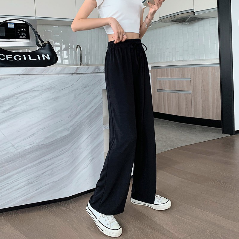 HIIXIIVI Quần thể thao nữ lưng cao dáng rộng thời trang mới mẻ