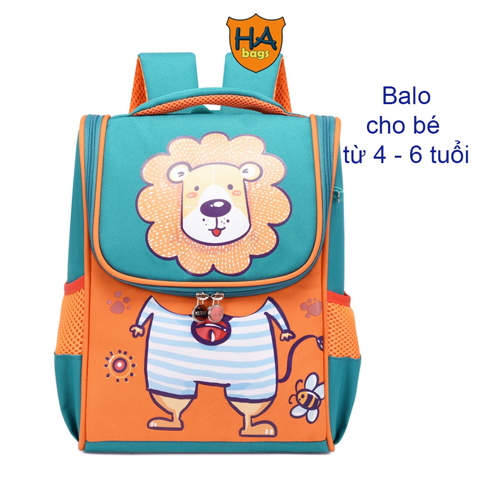 Balo mầm non siêu nhẹ cho bé mẫu giáo HABAGS kích thước 31x24x13cm  HA1018