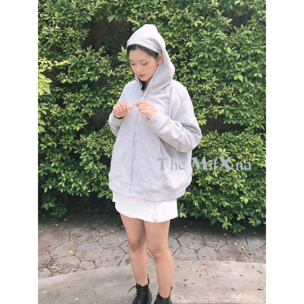 Áo khoát hoodie zip thun nĩ dày freesize cotton thoáng mát, có nón và không nón - ảnh thật mẫu Shop chụp | BigBuy360 - bigbuy360.vn