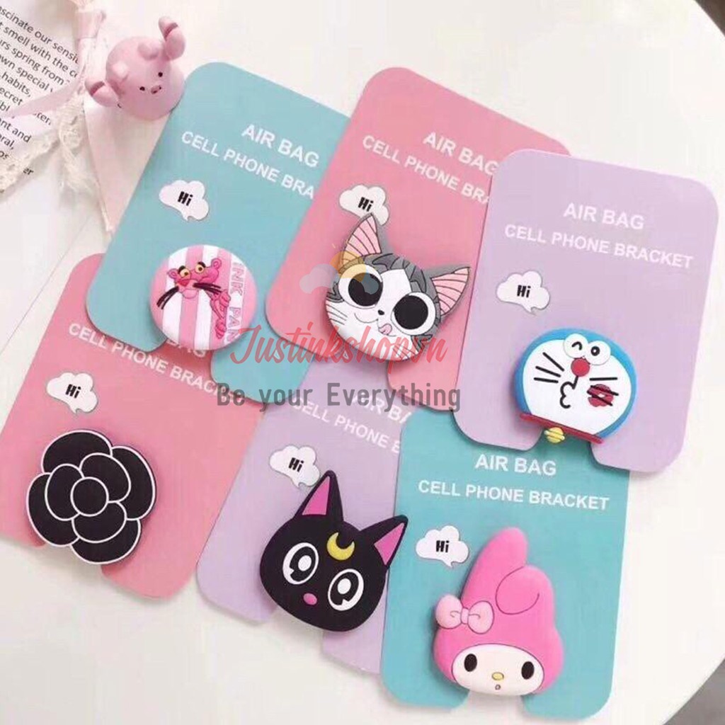 Giá Đỡ Ngón Tay Điện Thoại Thông Minh Di Động Smartphone Popsocket 2020 Hình Thú 3D Dễ Thương - JLMS-2110-GDDT