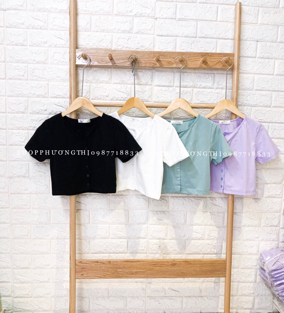 Áo croptop cúc mở - croptop body siêu hot hit ( hình shop tự chụp )