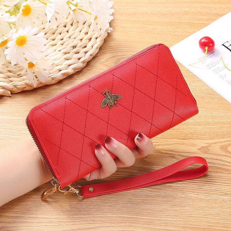 Ví Nữ Đẹp Dáng Dài Đính Con Ong Đựng Tiền Điện Thoại Thời Trang Cao Cấp