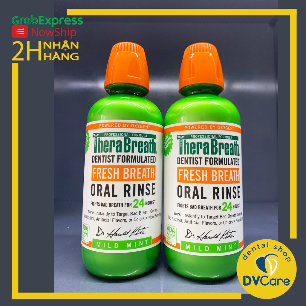 Nước súc miệng dành cho người hôi miệng, hơi thở có mùi TheraBreath Fresh Breath chai 473ml