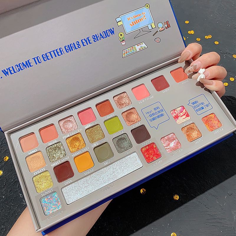 Bảng phấn mắt Better Girls 28 ô nhũ thời trang F507