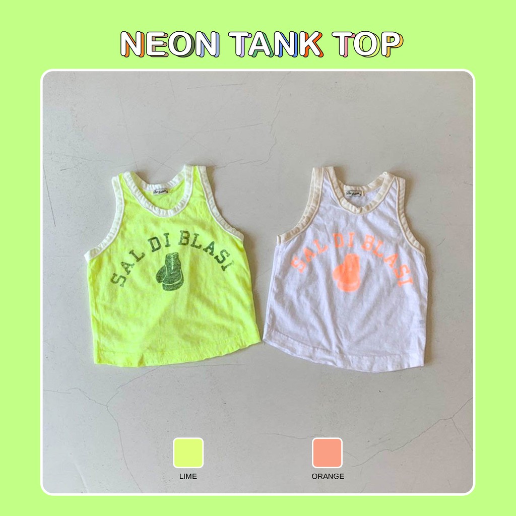 [NỘI ĐỊA HÀN QUỐC] Áo ba lỗ Neon bé trai & bé gái style thể thao - NEWKIZ