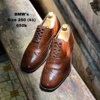 Giày Tăng Chiều Cao 5cm Kiểu Dáng Wingtips Màu Nâu Đậm
