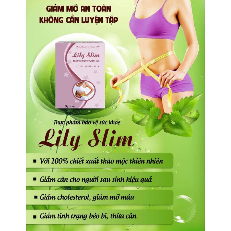 GIẢM CÂN LILYSLIM, THUỐC GIẢM CÂN DÀNH CHO CƠ ĐỊA MẬP LÂU NĂM (TẶNG QUÀ)