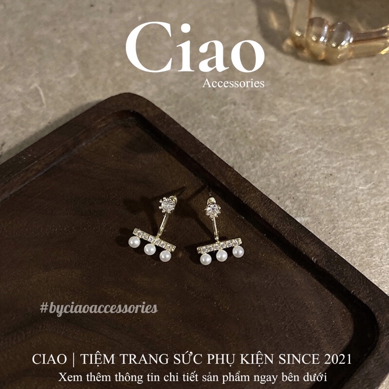 [HOẢ TỐC 1H] Khuyên tai/ Bông tai dáng dài mạ bạc S925 thiết kế đính đá lấp lánh xinh xắn Mira Ciao