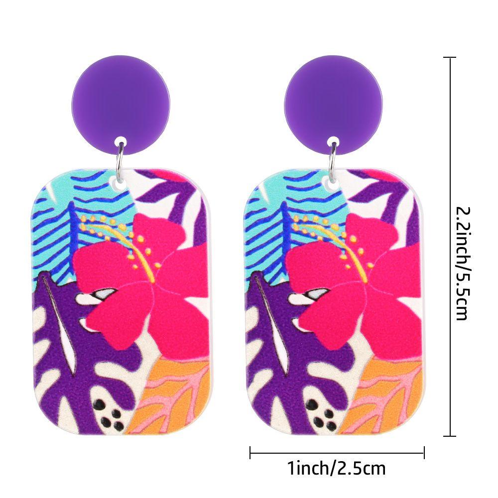 Bông Tai Dáng Dài Bằng Acrylic Hình Hoa Phong Cách Bohemian Thời Trang Cho Nữ