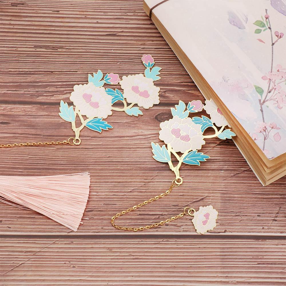 LANSEL Thẻ Đánh Dấu Trang Sách Bằng Đồng Thau Phối Tua Rua Phong Cách Trung Hoa Cổ Điển