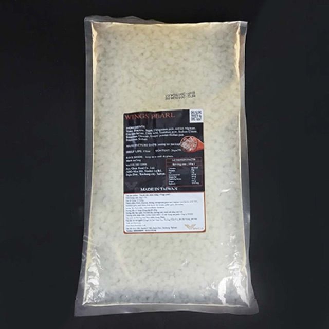 Trân châu 3q wings Trắng - Đen