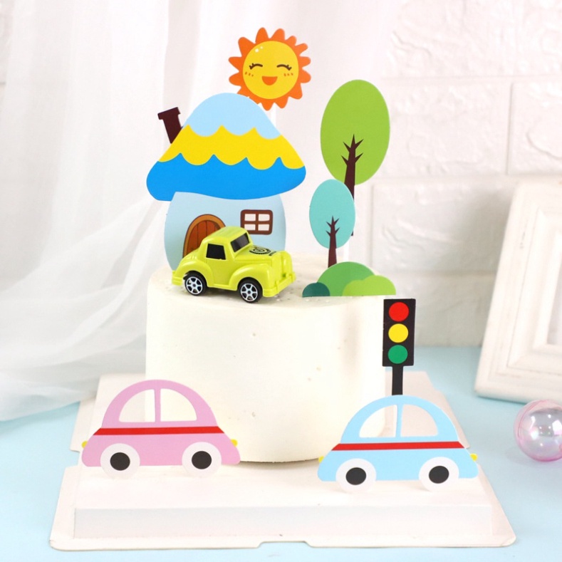 đồ trang trí bánh kem [FREESHIP❤️] set cắm ngôi nhà mới