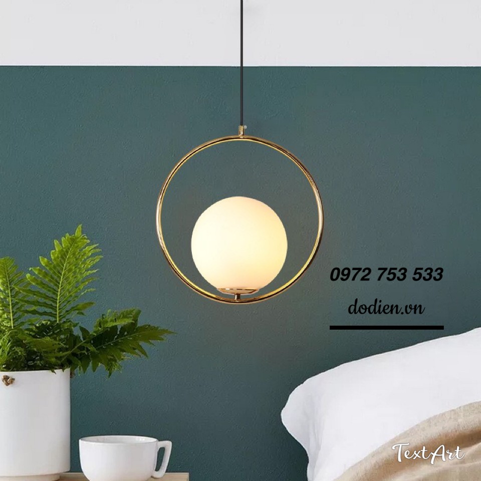 Đèn thả 3 đèn bàn ăn phòng khách quả cầu thủy tinh decor