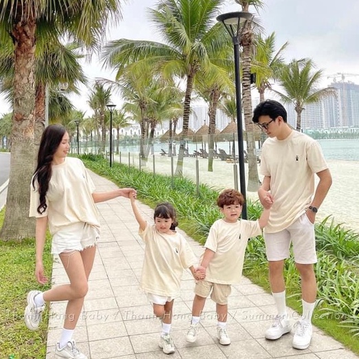 Áo gia đình 3 4 5 người, áo đôi mẹ bé, set gia đình cho ba mẹ và bé Thanh Hằng Baby