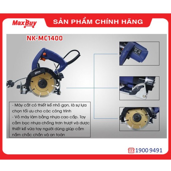 Máy Cắt Gạch Đá Đa Năng Nikawa NK-MC1400 thương hiệu Nhật, bảo hành chính hãng.