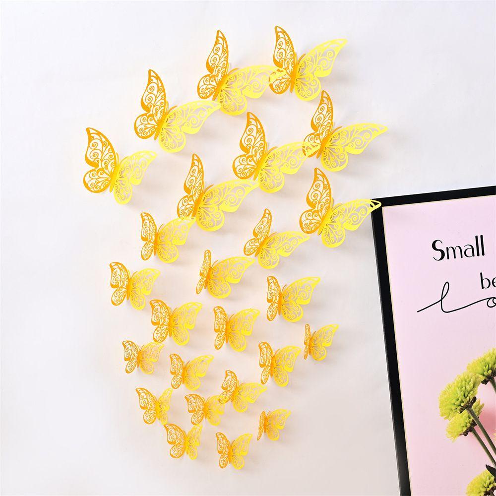 Set 12 Sticker Dán Tường Hình Bướm 3D