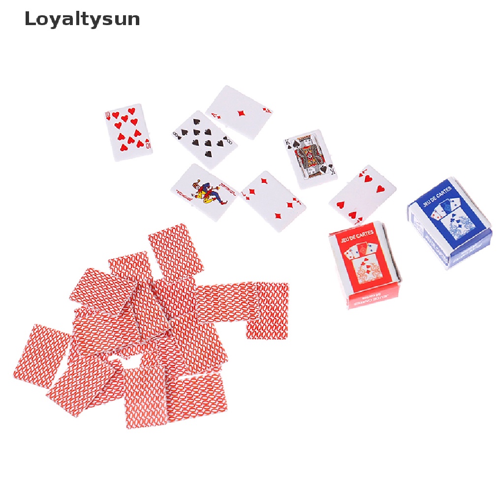 Bộ bài Poker mini dễ thương tỉ lệ 1:12 cho nhà búp bê