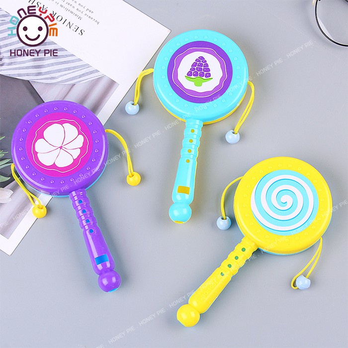 Đồ chơi trống lắc đáng yêu bằng nhựa nhiều màu sắc cho bé sơ sinh nhathuoc24h