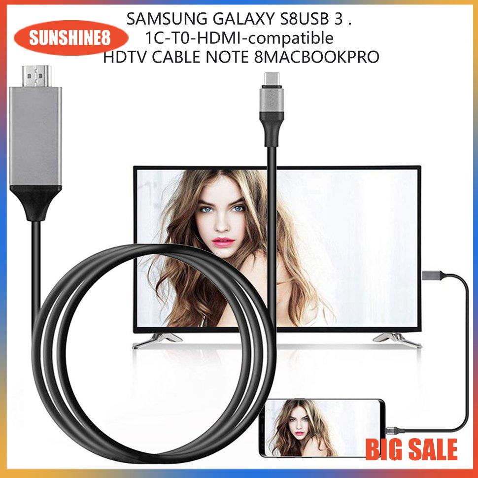 【SUN】For Samsung Galaxy Note 8 9 S10+ Plus Type-C USB-C To HDMI-Compatible HDTV