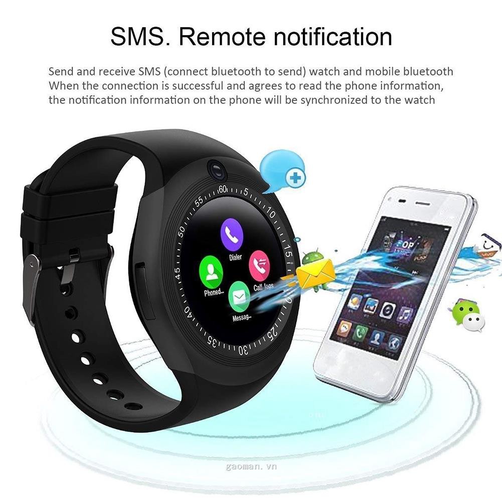 gmvn34%& Đồng hồ thông minh chống nước kết nối Bluetooth cho Android iOS iPhone Samsung LG Y1