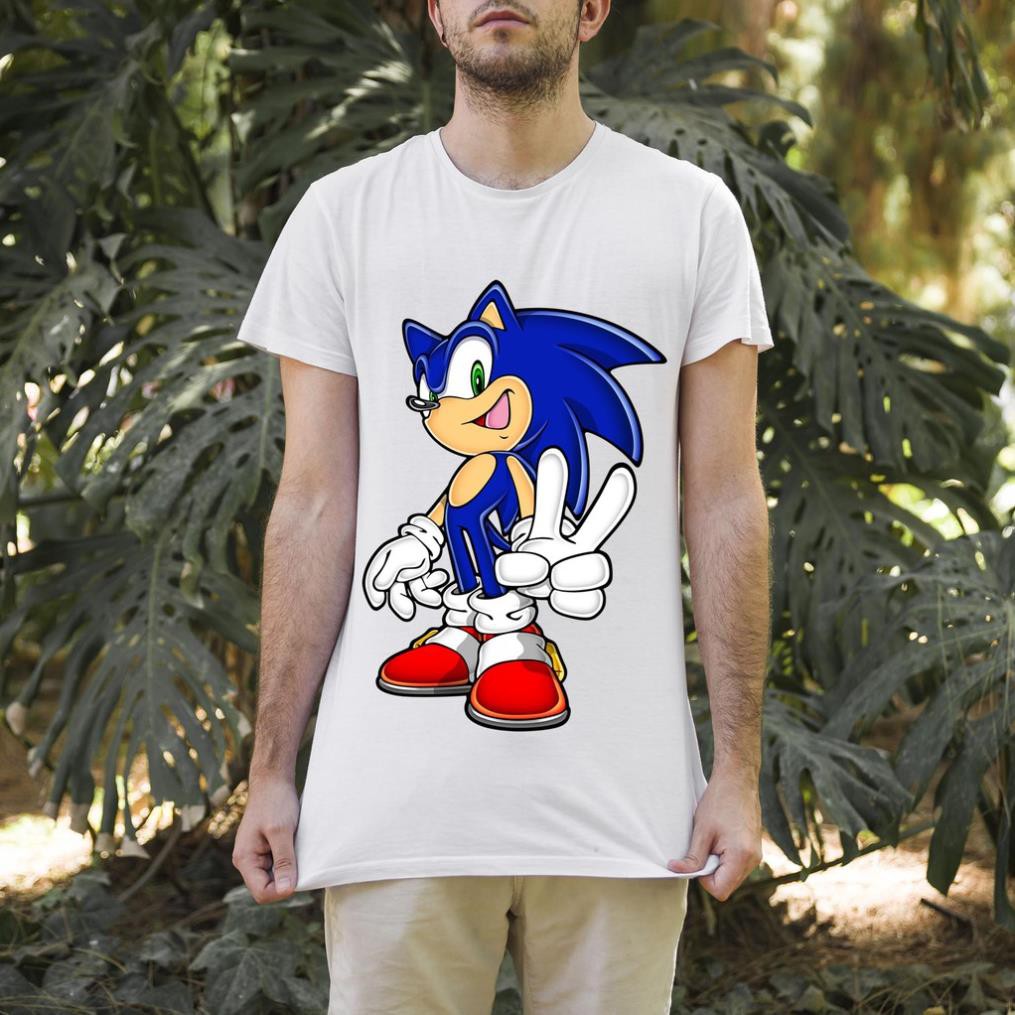 Áo thun in hình Sonic xin chào