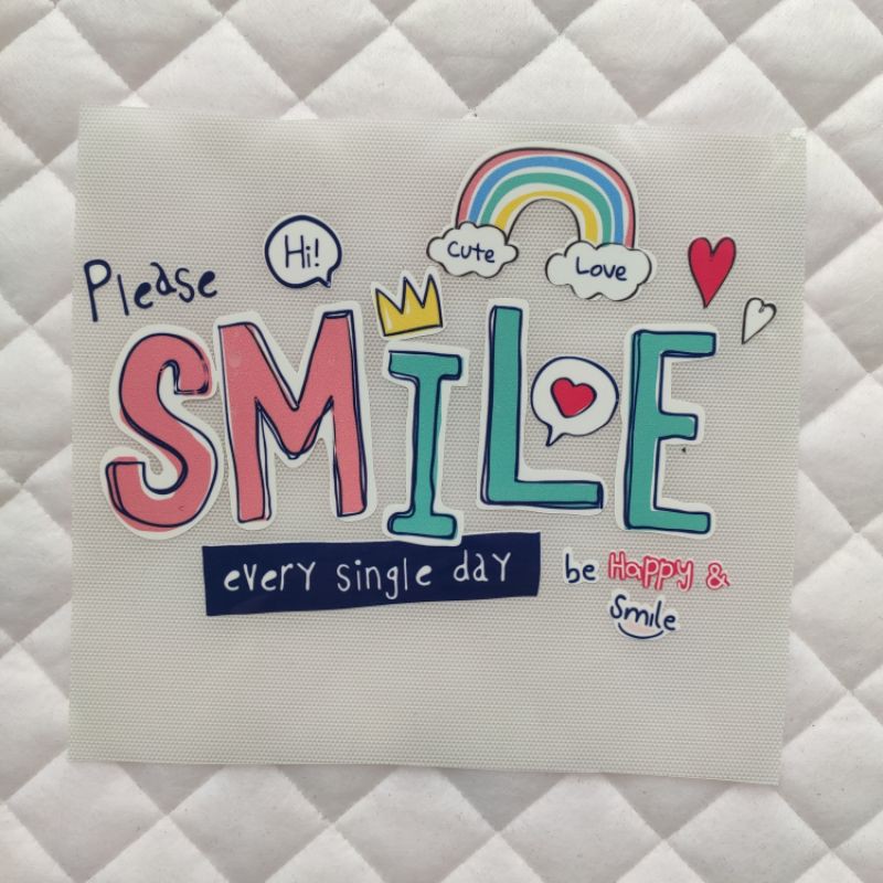 Hình dán nhiệt đủ size - SMILE