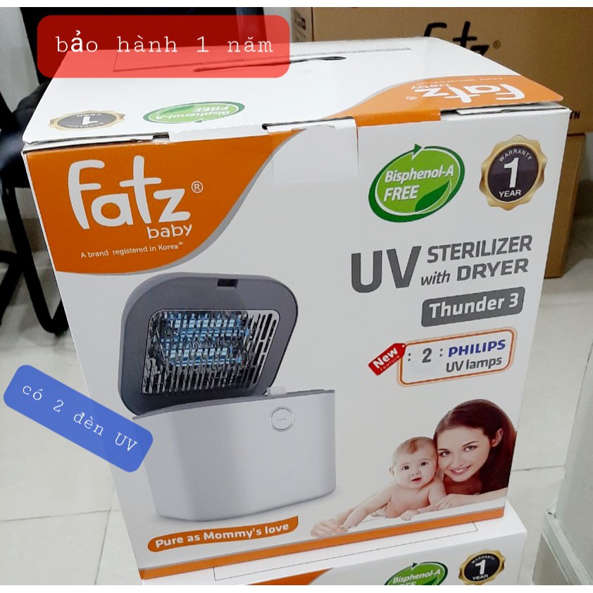 MÁY TIỆT TRÙNG SẤY KHÔ UV - THUNDER 3 CHÍNH HÃNG FATZ BABY - FB4713TN