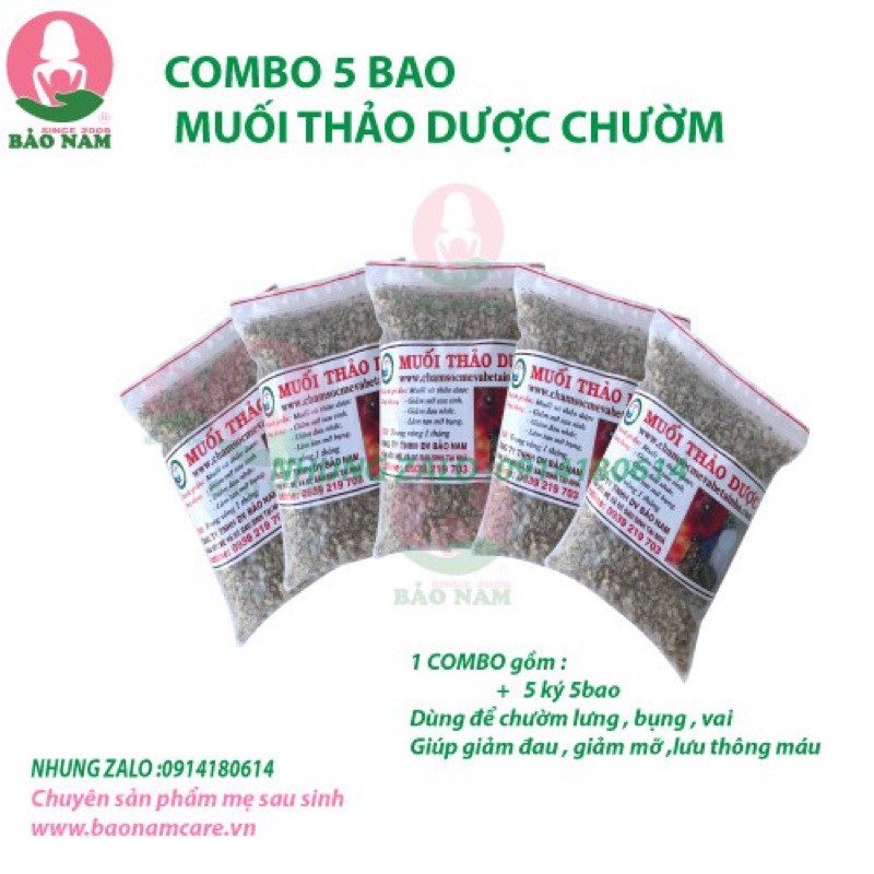 combo 5 bao muối thảo dược