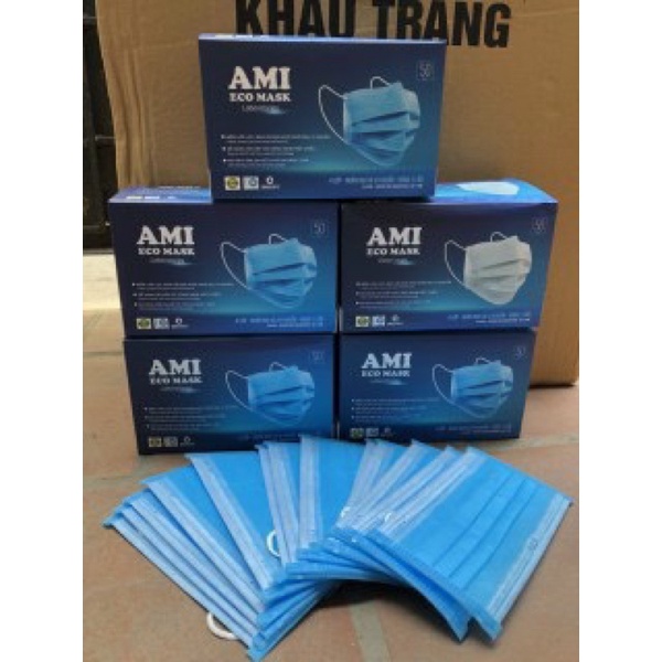 Khẩu trang y tế Ami 4 lớp hộp 50 cái | BigBuy360 - bigbuy360.vn