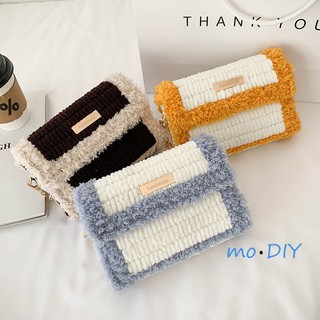 [Có video hướng dẫn] Túi handmade tự đan len viền xù,handmade