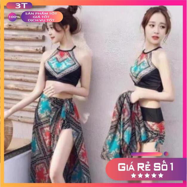 Bộ bikini nữ - Bộ đồ đi biển - Bộ đồ bơi nữ 3 chi tiết cực kì sang chảnh | BigBuy360 - bigbuy360.vn