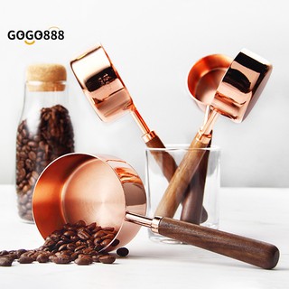 Bộ Muỗng Cà Phê Bằng Thép Không Gỉ Cán Gỗ Óc Chó Gogo888