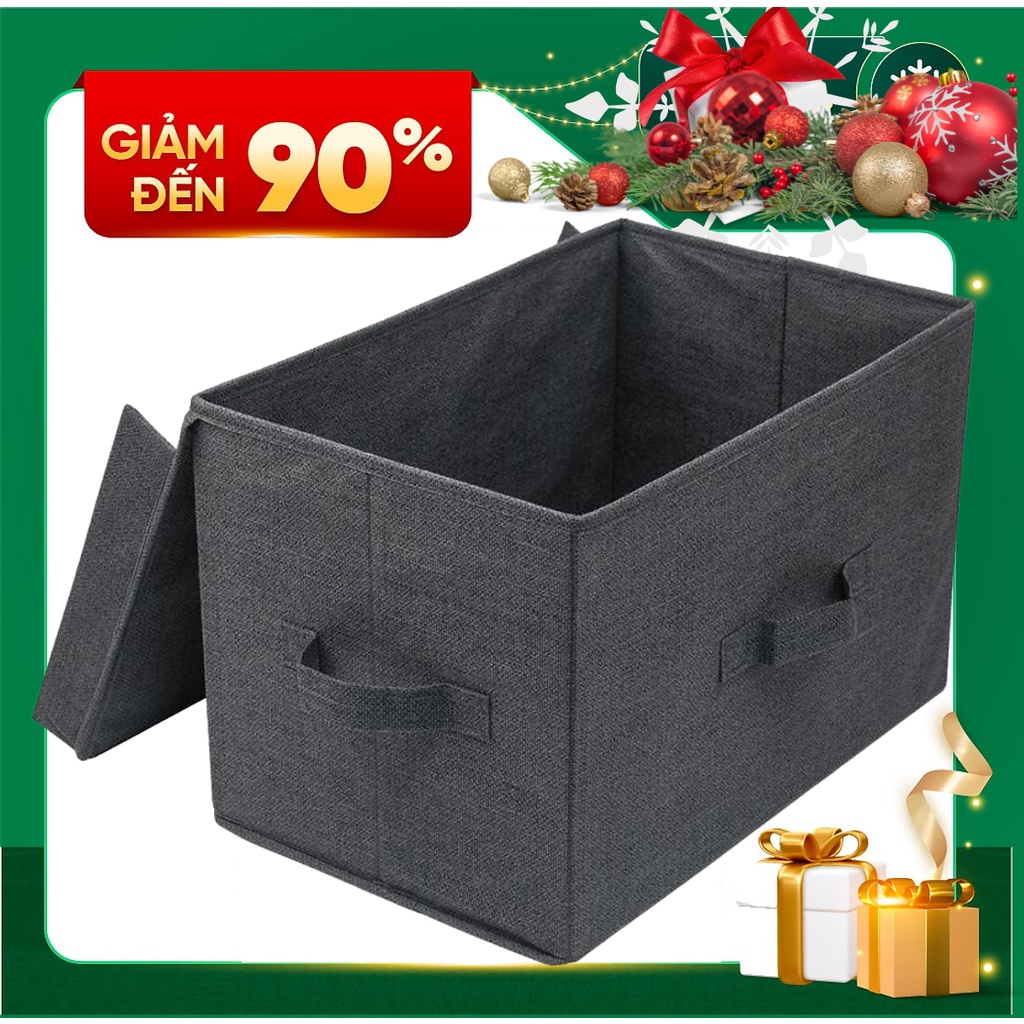 Combo 3 Hộp Vải Đựng Đồ Đa Năng TD1, TD2 Không Nắp/Có Nắp Phong Cách Thụy Điển Sang Trọng miDoctor Size 38 x 25 x 25cm