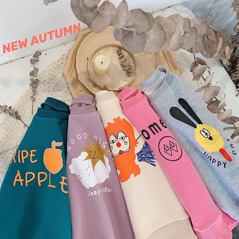 Áo sweater lông cừu họa tiết hoạt hình thời trang thu đông cho trẻ