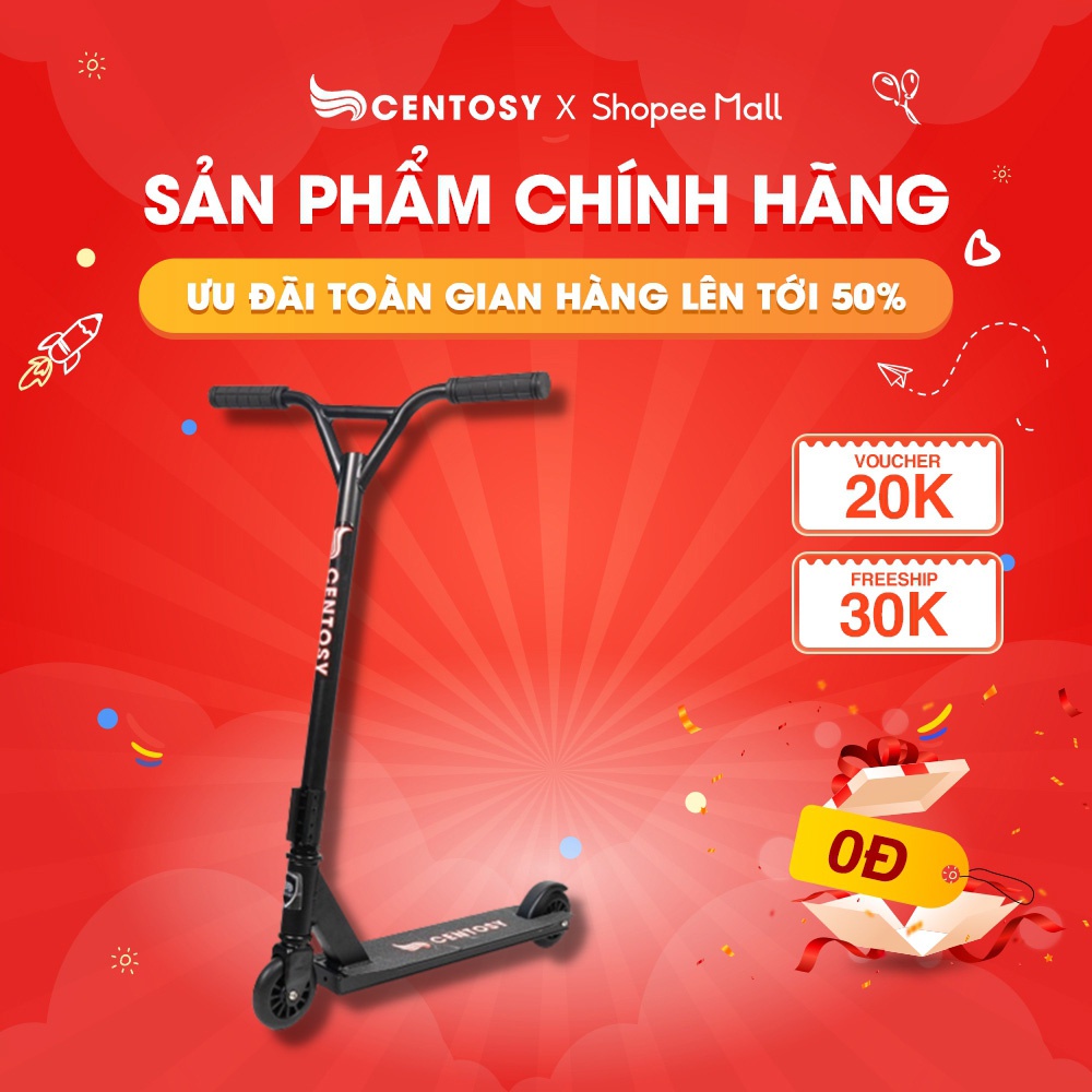 Xe Trượt Scooter Người Lớn Cao Cấp - Centosy Scooter S01 - Màu Sắc Nổi Bật, Phanh An Toàn