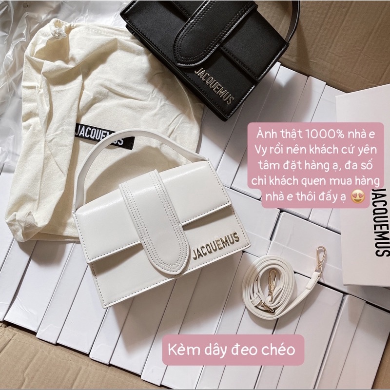 Túi Jac quen quai bản to size 20 - size 25 da trơn full hộp túi vải đầy đủ 186#