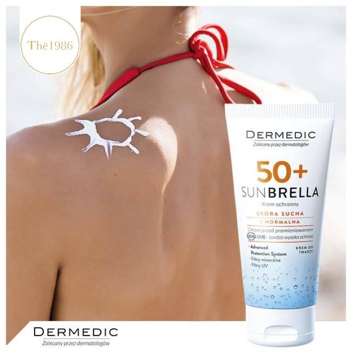 Kem chống nắng dành cho da khô Dermedic Sunbrella SPF 50+ Sun Protection Cream Dry And Normal Skin 50g