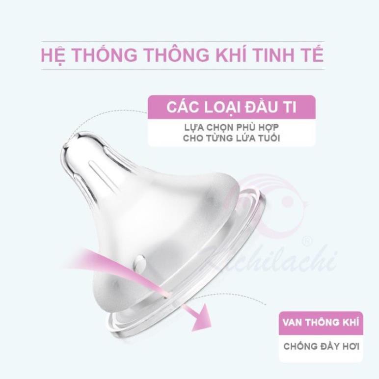 Núm ti Kichilachi Nipple siêu mềm cho bé gtt store