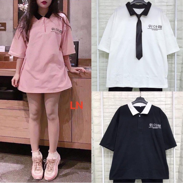 Áo polo ba chữ hàn LN12